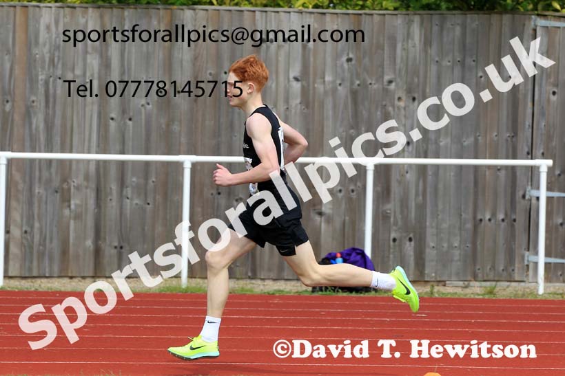 Boys Under-15s 800 metres, 2023 North Eastern Track and Field Champs., Middlesbrough Sports Village, Middlesbrough. Photo: David T. Hewitson/Sports for All Pics